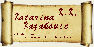 Katarina Kazaković vizit kartica